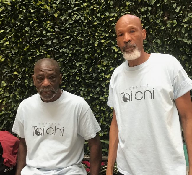 Two members of the morning Tai Chi