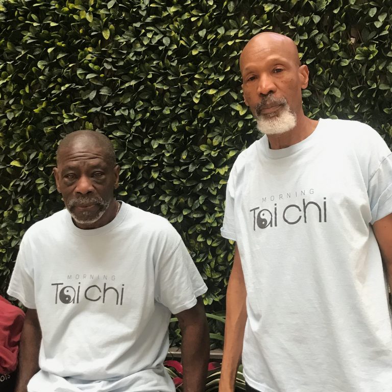 Two members of the morning Tai Chi