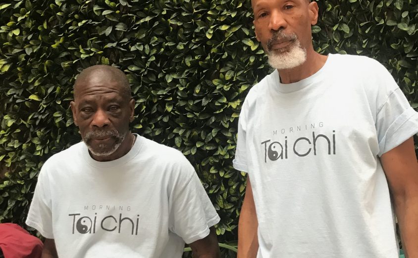 Two members of the morning Tai Chi
