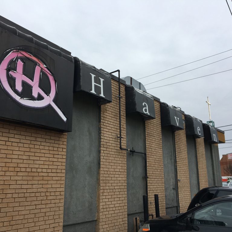 The Haven on the Queensway sign