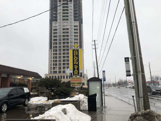 Outdoor sign of the Golden Star.