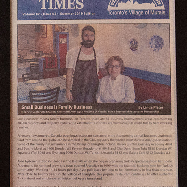 a newspaper article discussing the opening of a small business in Islington.