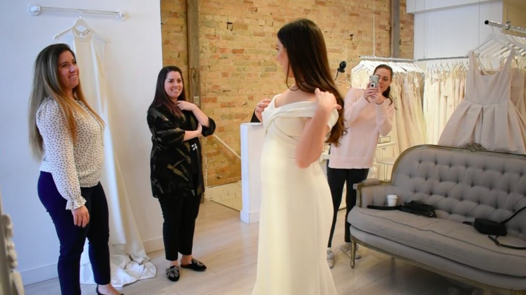 Dress consultation with a bride.