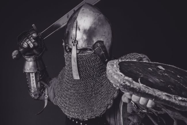 Man in medieval armor. Photo credits: Henry Hustava
