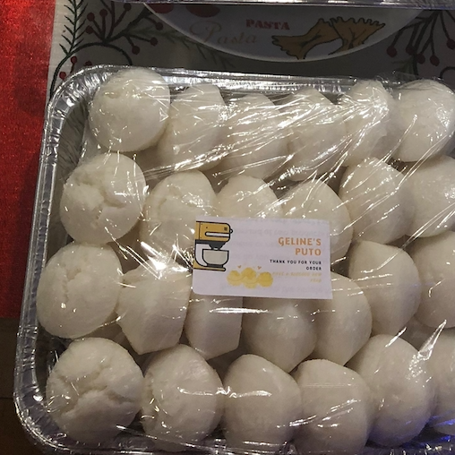 Packaged white desserts.