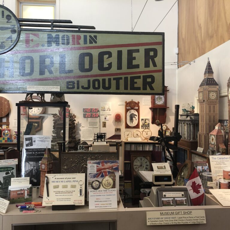 CCM Gift Shop 1 Gift shop display at the Canadian Clock Museum