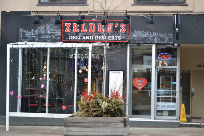 The storefront of Zelden's Deli and Desserts.