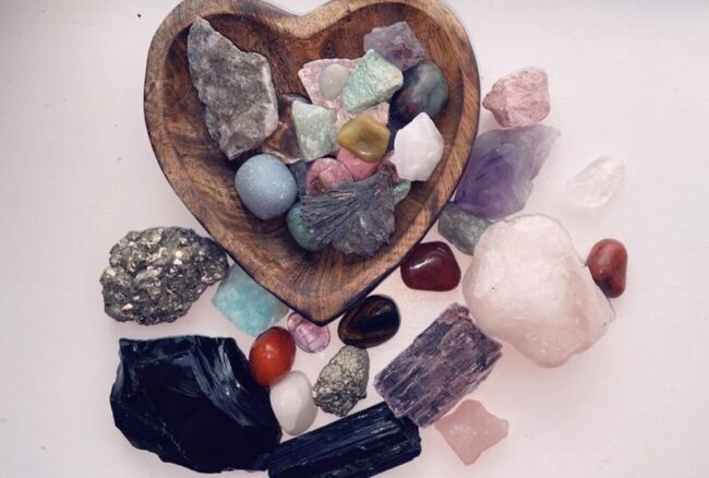 Photo of a collection of crystals