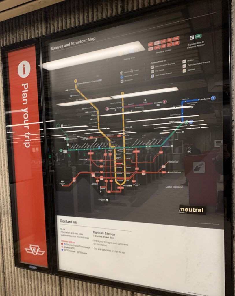 Photo of a subway map.