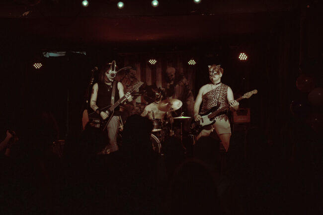 A photo of the band, The Animal Warfare Act, performing at the Baby G in Toronto on March 3rd, 2023.