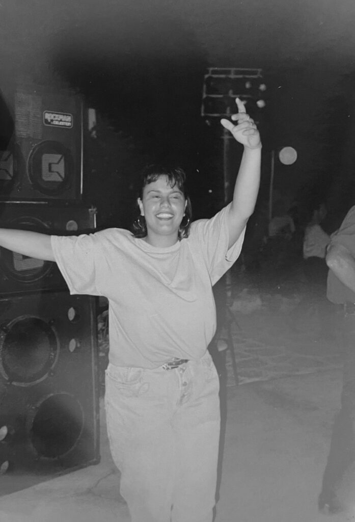 Helen Alexandrovich dancing in Greece in 1995.