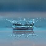 A drop of water splashing