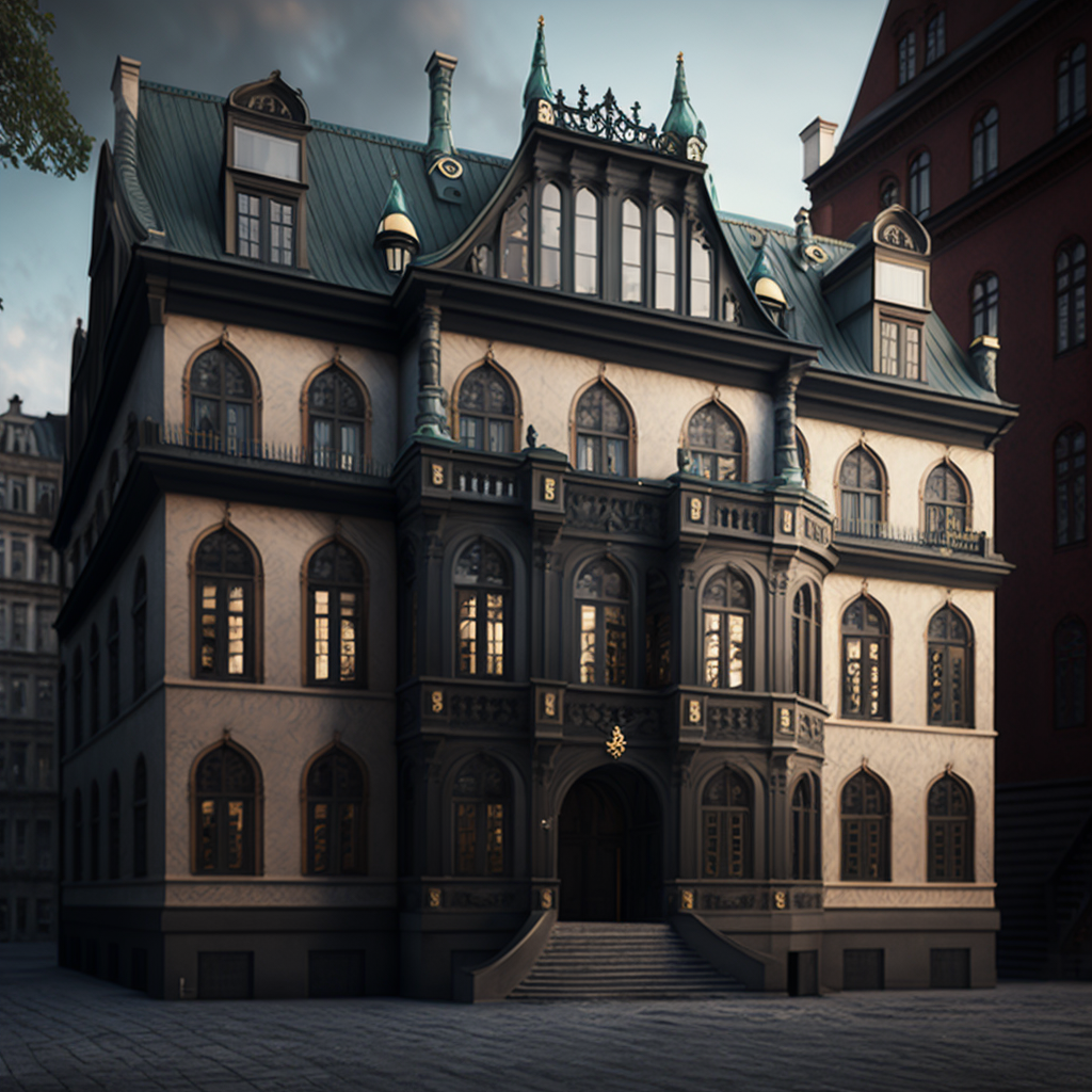 AI-generated image of Swedish gothic architecture